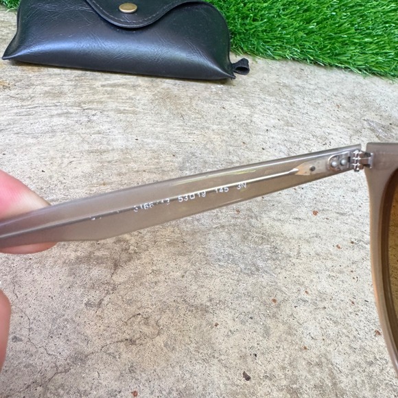 RayBan RB 4305 6166/13 Sunglasses Transparent Tan 53-19-145 Made in Italy